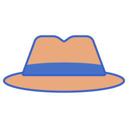 chapéu fedora Ícone