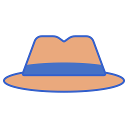 sombrero de fieltro icono