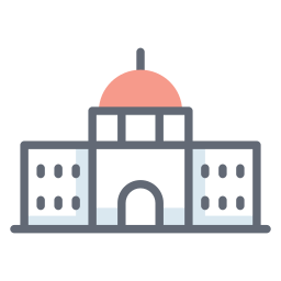 edificio del gobierno icono