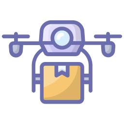 Drone delivery icon