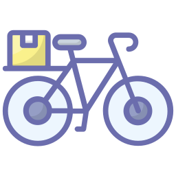 bicicleta de entrega icono