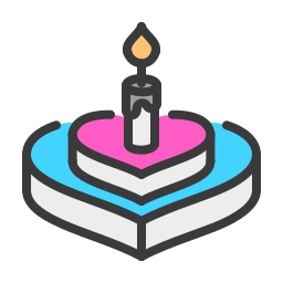 Heart cake icon
