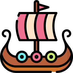 Viking ship icon