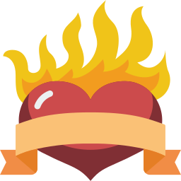 fiammeggiante icona