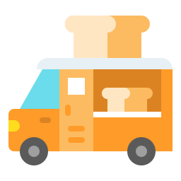 camion della panetteria icona