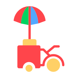 carrito de helados icono