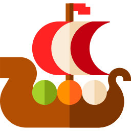 barco vikingo icono