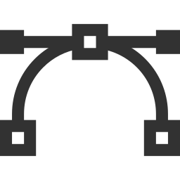 curva vectorial icono
