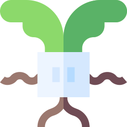 Hydroponic gardening icon