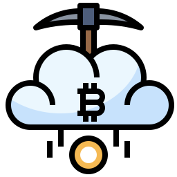 Cloud mining icon