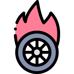 ruota di fuoco icona