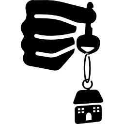 House keys in hand icon
