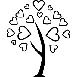 Tree of love icon