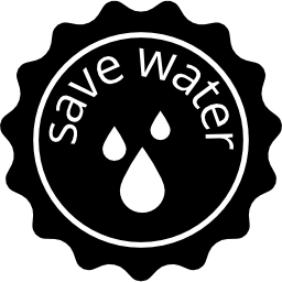Save water badge icon