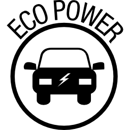 eco-aangedreven auto icoon