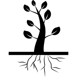 Tree and roots icon