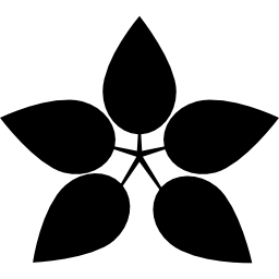 fiore di foglie icona