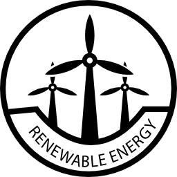 Renewable energy label icon