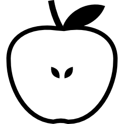 demi pomme Icône