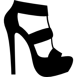 Strap platform heels icon