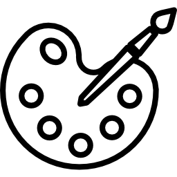 ブラシの輪郭を持つペイント パレット ボード icon