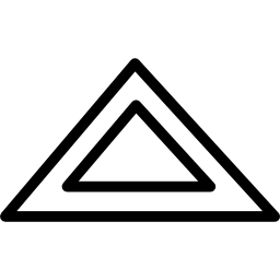 contorno de forma triangular icono