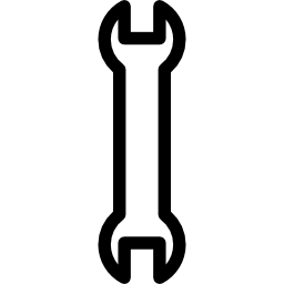 Thin wrench outline icon