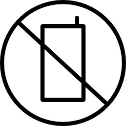 zakaz używania telefonu komórkowego ikona