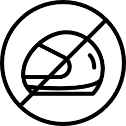 nessun simbolo del casco icona
