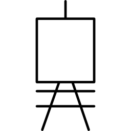 Painting canvas on an art stand icon