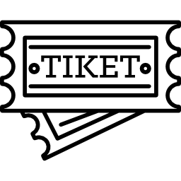 Museum ticket outline icon