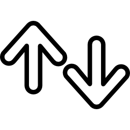 Arrows outline up and down icon