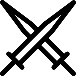 miecze w układzie krzyżowym ikona