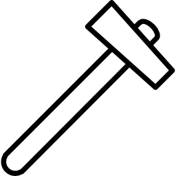 Hammer repair tool icon