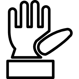 cortar el contorno de la mano icono