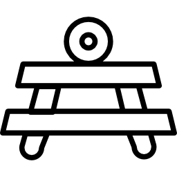 원형 개체가있는 테이블 개요 icon