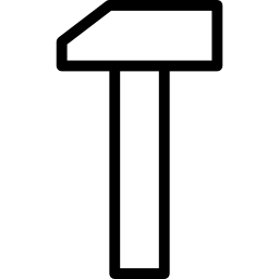 Hammer repair tool outline icon