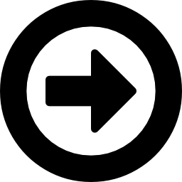 freccia destra in un cerchio icona