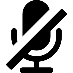 microfono spento icona