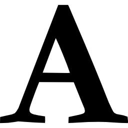 simbolo del carattere della lettera a icona