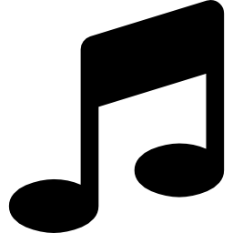 musiknote schwarzes symbol icon