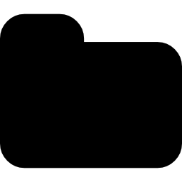 cartella chiusa forma nera icona