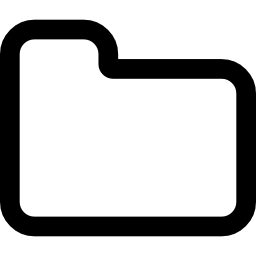 cartella forma bianca icona
