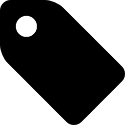 label zwarte vorm icoon