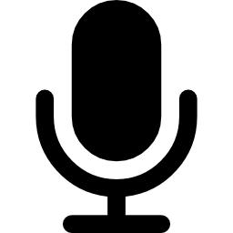 microfono a forma di nero icona