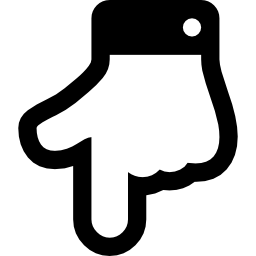 handfinger zeigt nach unten icon