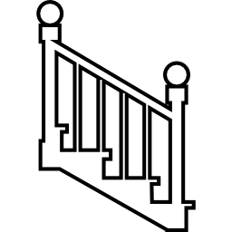 vista laterale delle scale icona