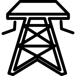 Metallic tower of electric structure icon