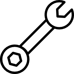 Wrench of double side icon