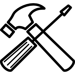Инструменты для ремонта крест иконка